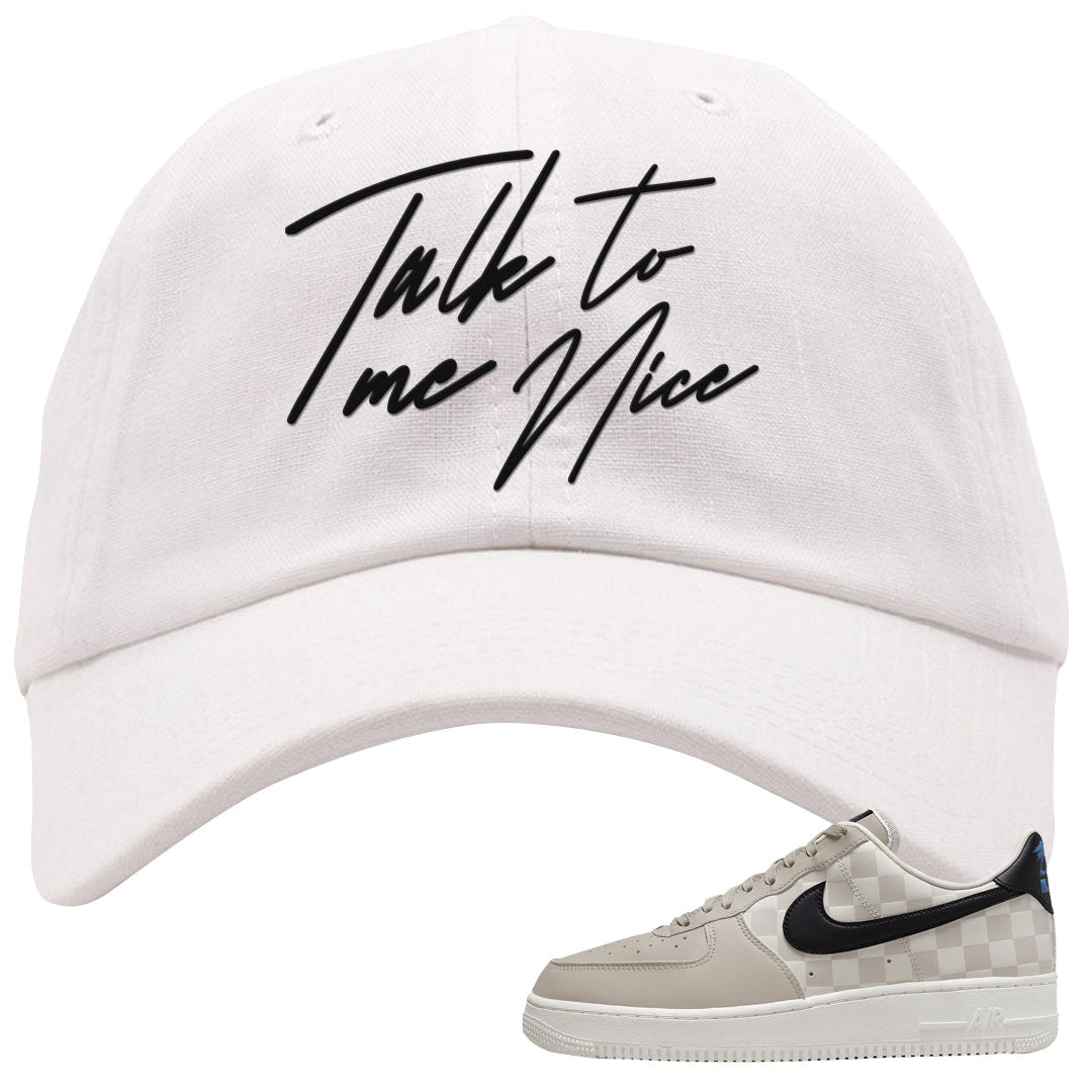 King Day Low AF 1s Dad Hat | Talk To Me Nice, White