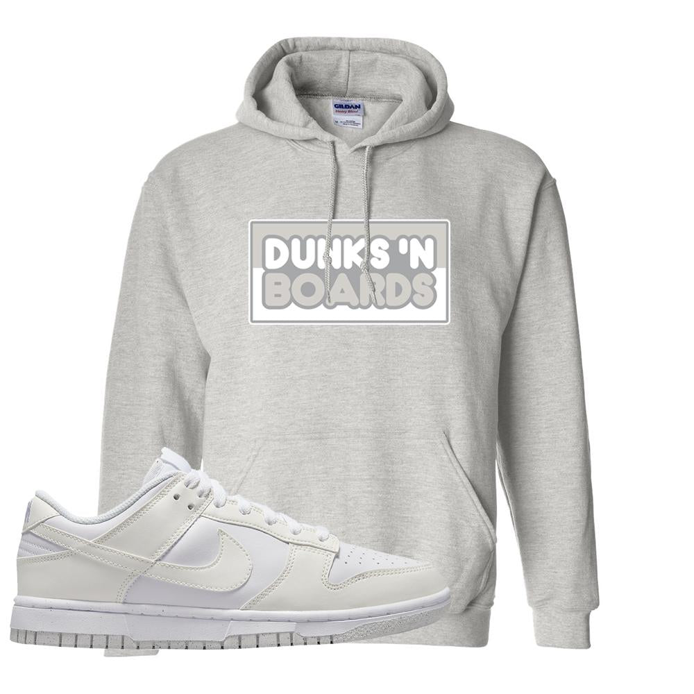 Move To Zero White Low Dunks Hoodie | Dunks N Boards, Ash