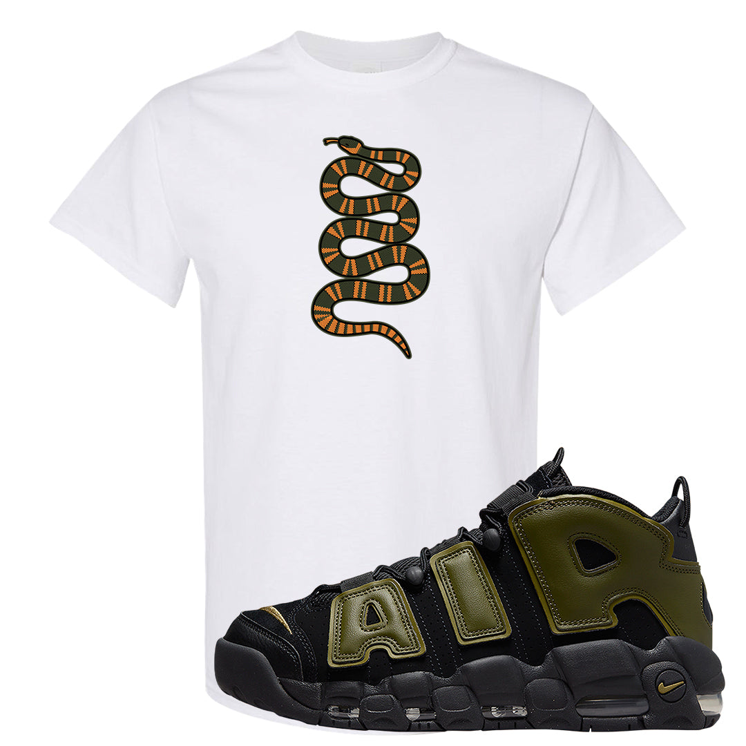 Guard Dog More Uptempos T Shirt | Coiled Snake, White