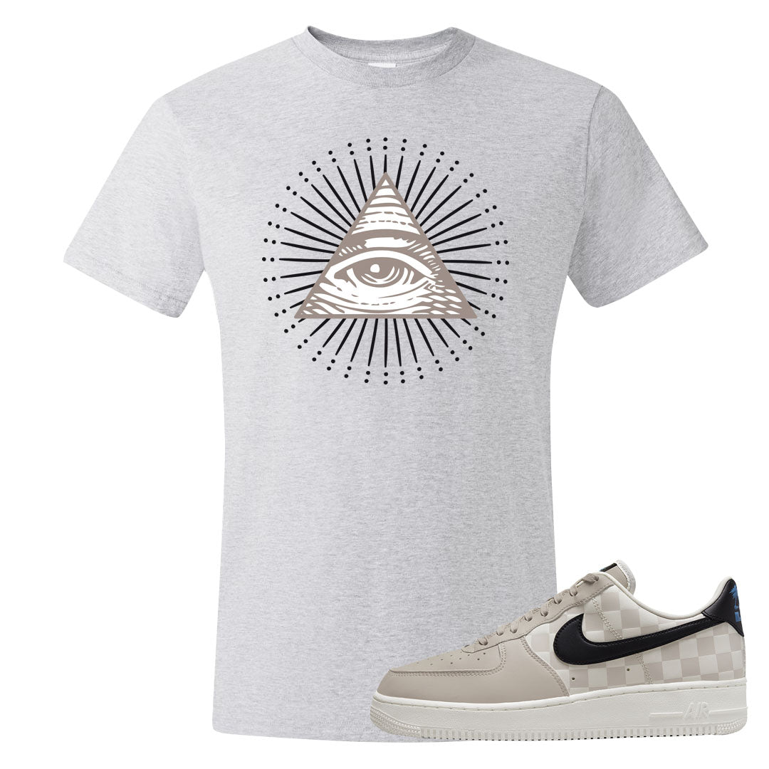 King Day Low AF 1s T Shirt | All Seeing Eye, Ash