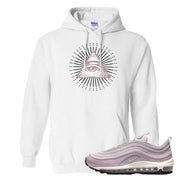 Plum Fog 97s Hoodie | All Seeing Eye, White