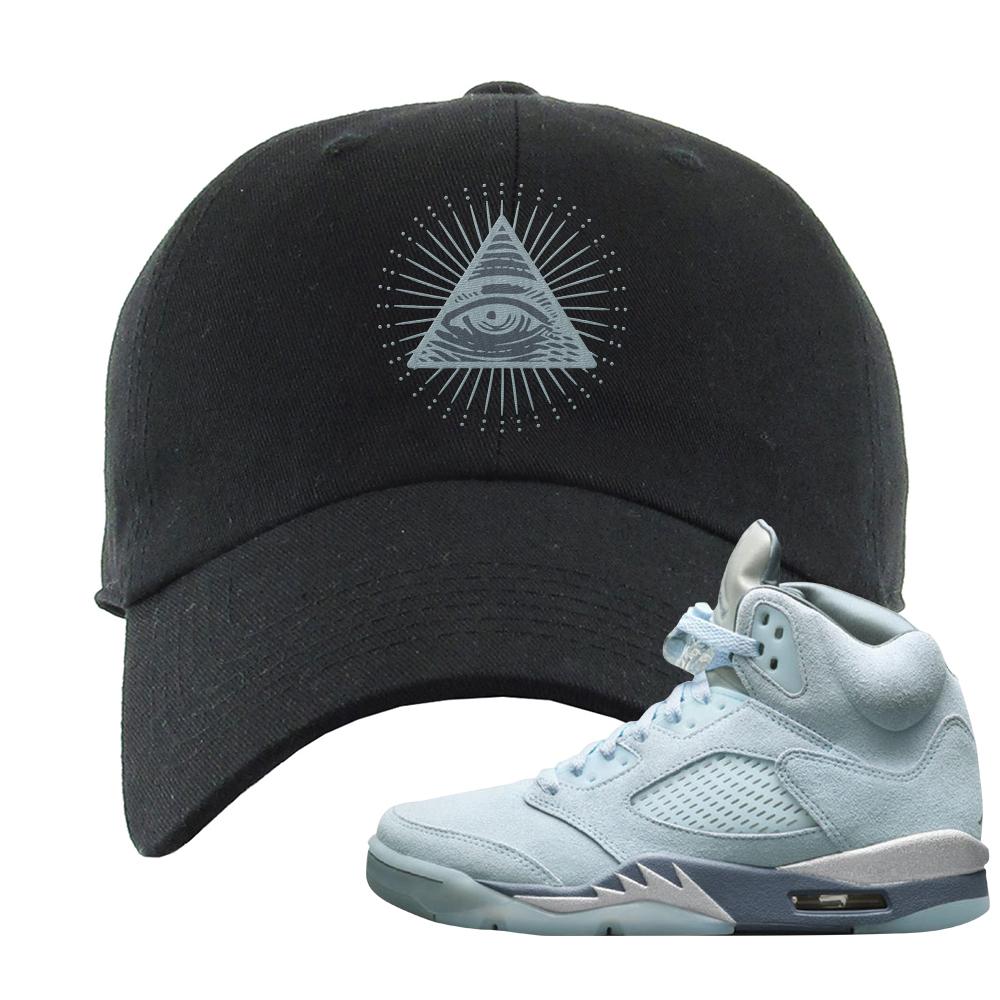 Blue Bird 5s Dad Hat | All Seeing Eye, Black