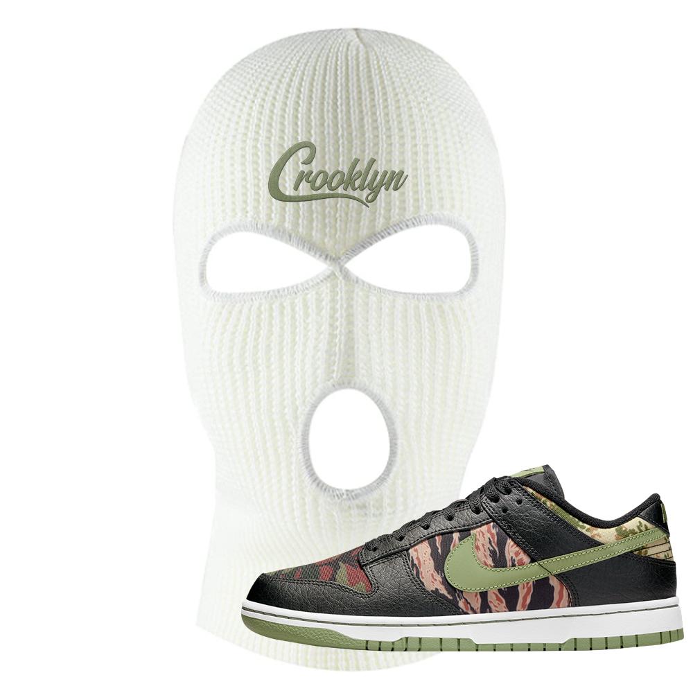 Multi Camo Low Dunks Ski Mask | Crooklyn, White