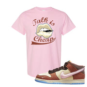 Chocolate Milk Mid Dunks T Shirt | Talk Lips, Light Pink