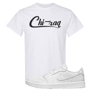 Triple White Golf Low 1s T Shirt | Chiraq, White