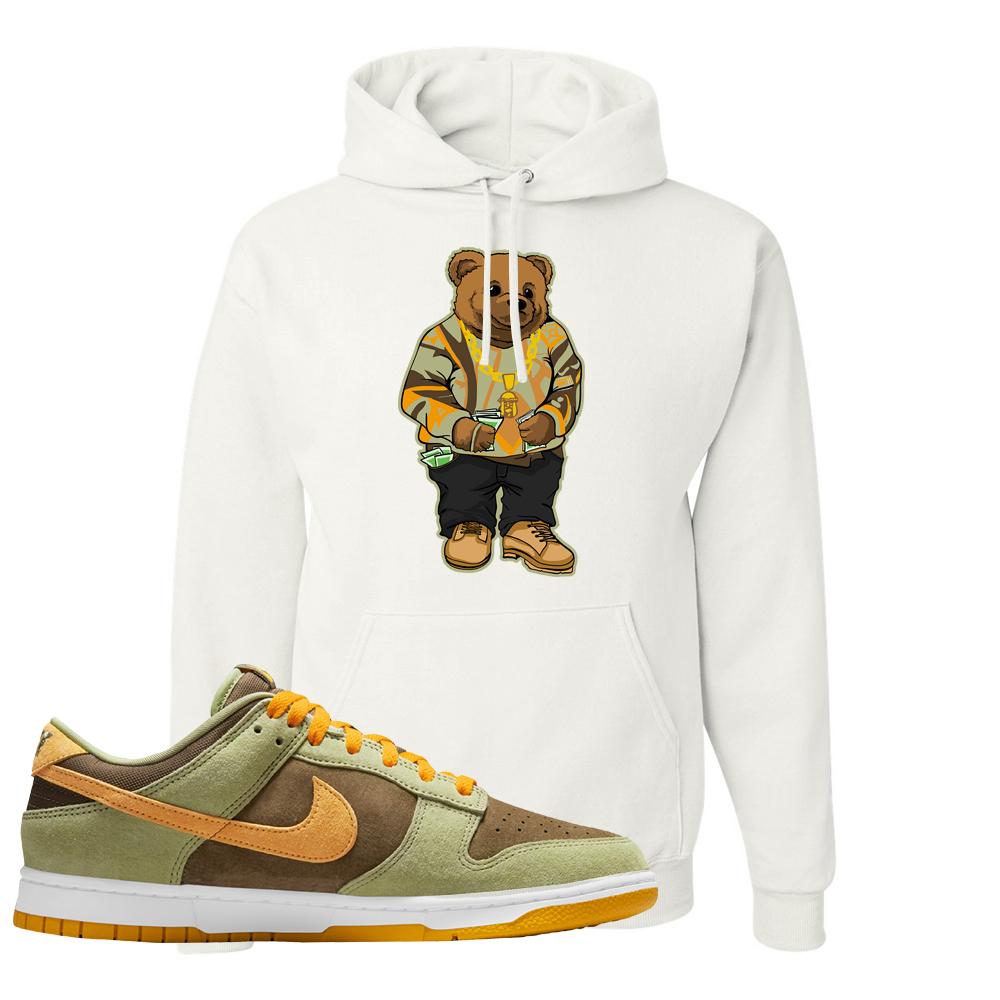 SB Dunk Low Dusty Olive Hoodie | Sweater Bear, White
