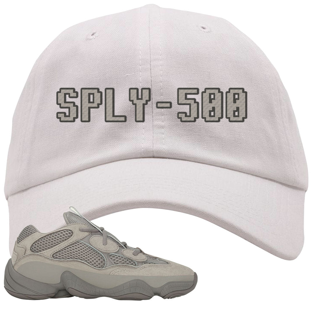 Ash Grey 500s Dad Hat | Sply-500, White