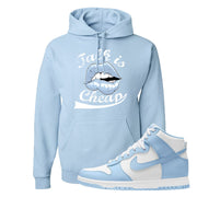 Aluminum High Dunks Hoodie | Talk Lips, Light Blue