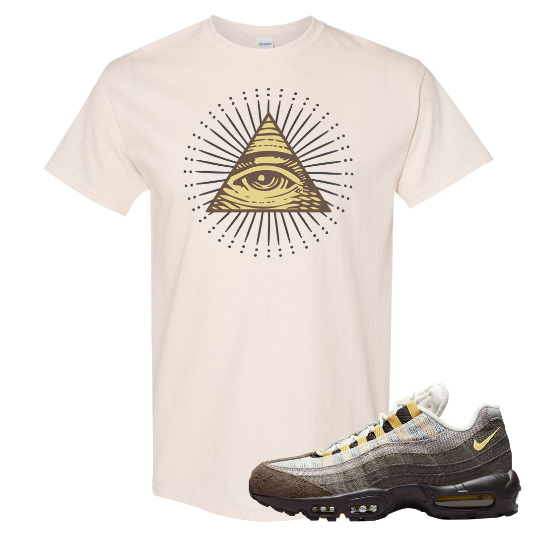 Ironstone Hemp 95s T Shirt | All Seeing Eye, Natural