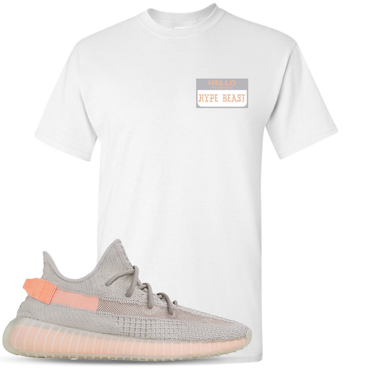 True Form v2 350s T Shirt | Hello My Name Is Hype Beast Pablo, White