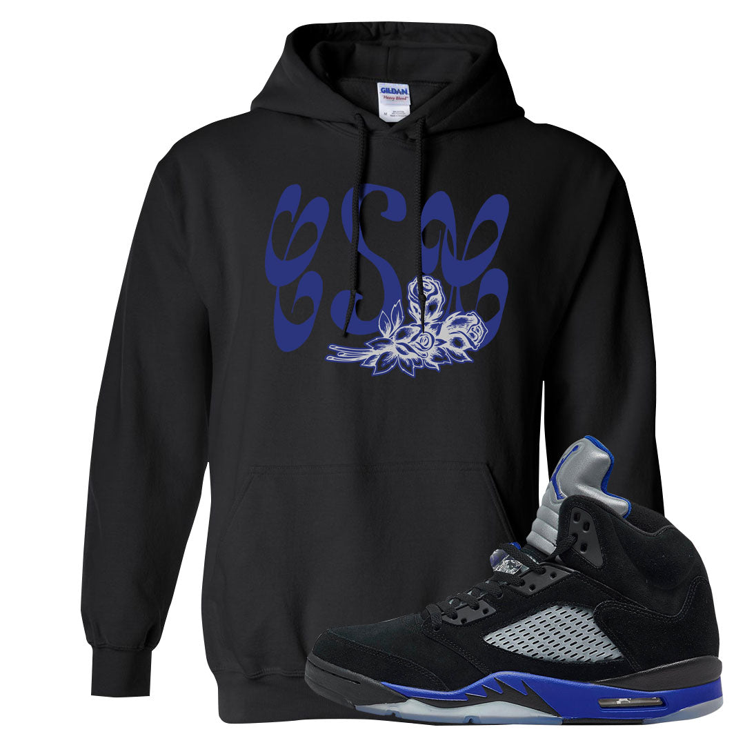 Racer Blue 5s Hoodie | Certified Sneakerhead, Black