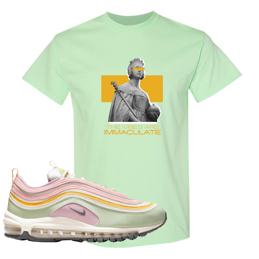 Pastel 97s T Shirt | The Vibes Are Immaculate, Mint