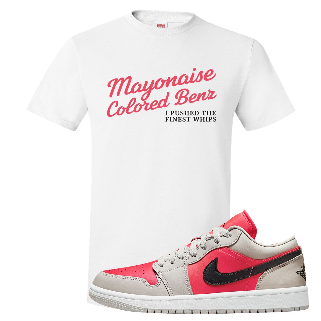 Light Iron Ore Low 1s T Shirt | Mayonaise Colored Benz, White