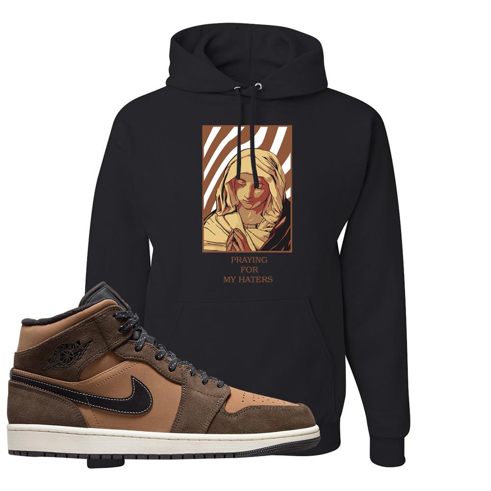 Earthy Brown Mid 1s Hoodie | God Told Me, Black