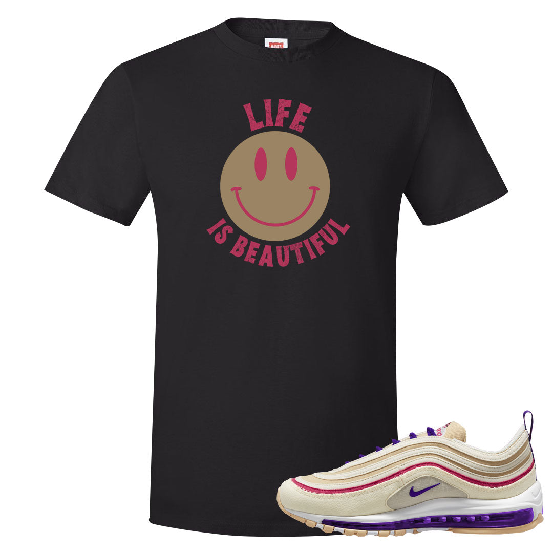 Sprung Sail 97s T Shirt | Smile Life Is Beautiful, Black