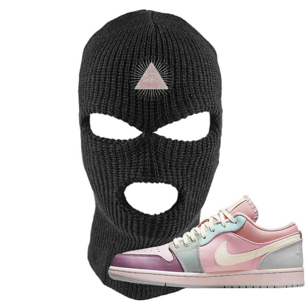 Air Jordan 1 Low Pastel Ski Mask | All Seeing Eye, Black