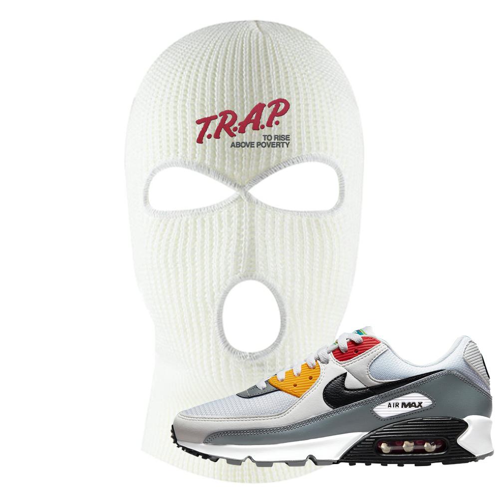 Peace Love Basketball 90s Ski Mask | Trap To Rise Above Poverty, White