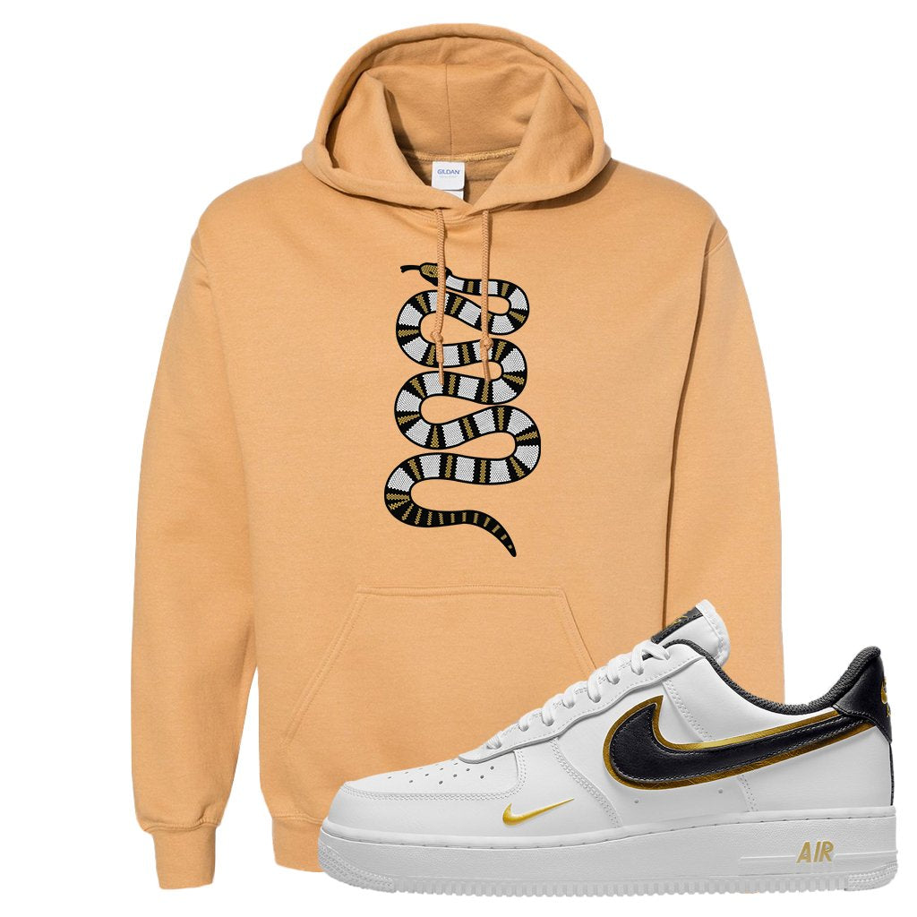 Air Force 1 Low White Gold Hoodie | Coiled Snake, Old Gold