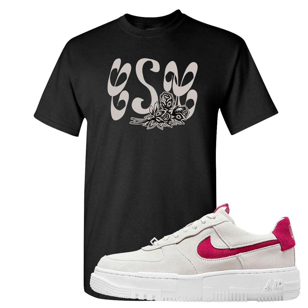 Mystic Hibiscus Pixel AF1s T Shirt | Certified Sneakerhead, Black