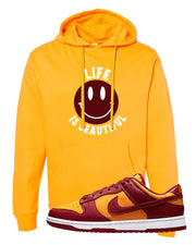 Midas Gold Low Dunks Hoodie | Smile Life Is Beautiful, Gold