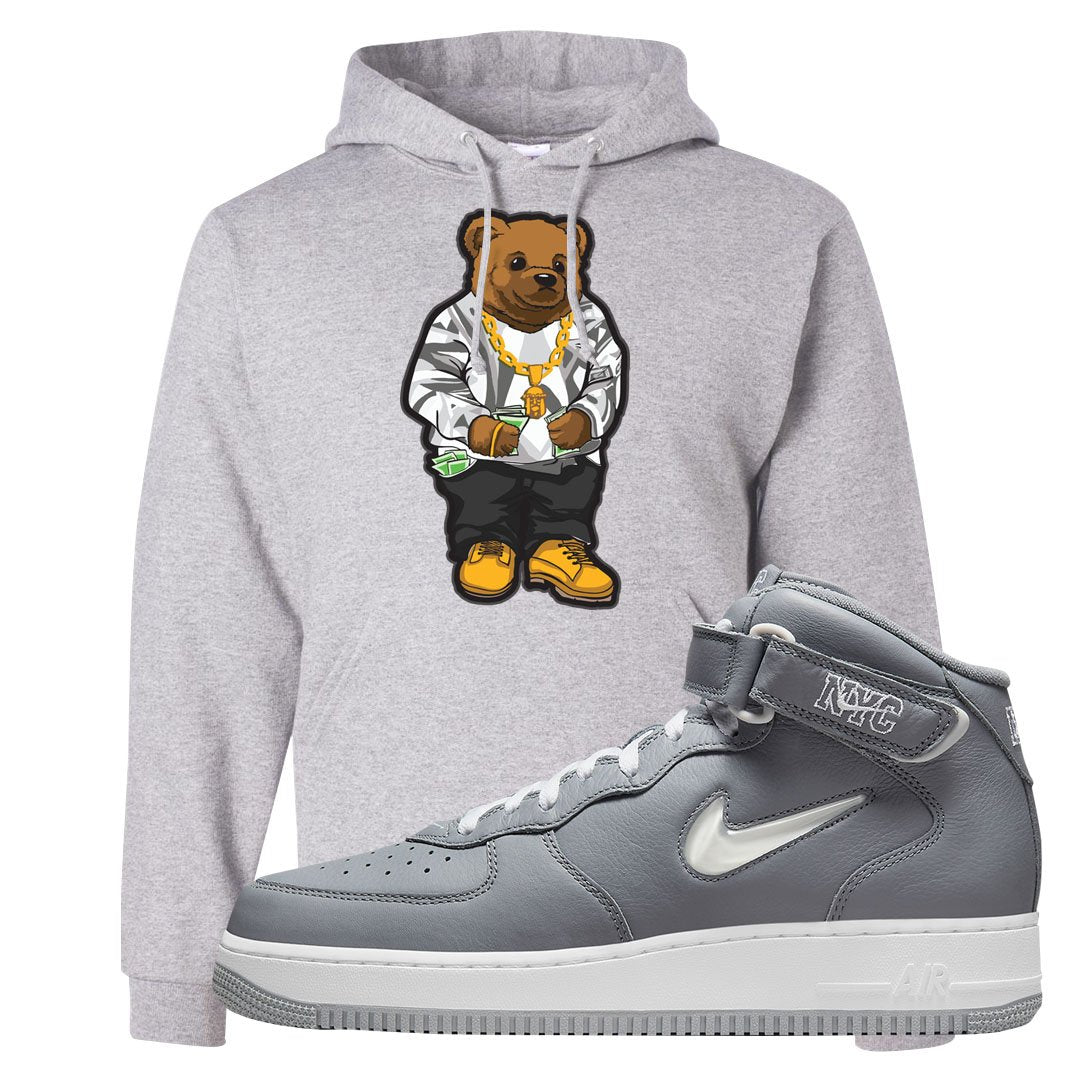 Cool Grey NYC Mid AF1s Hoodie | Sweater Bear, Ash