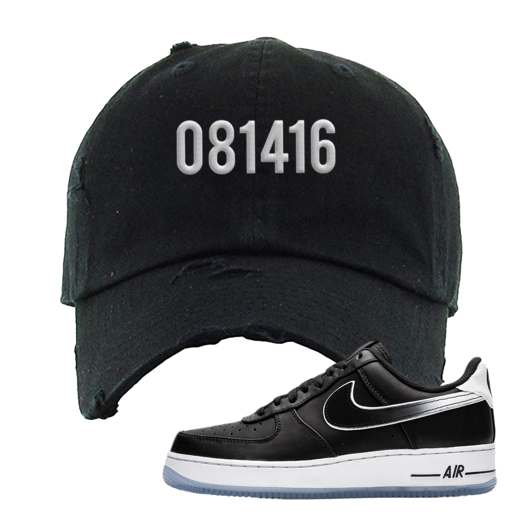Colin Kaepernick X Air Force 1 Low 081416 Black Sneaker Hook Up Distressed Dad Hat