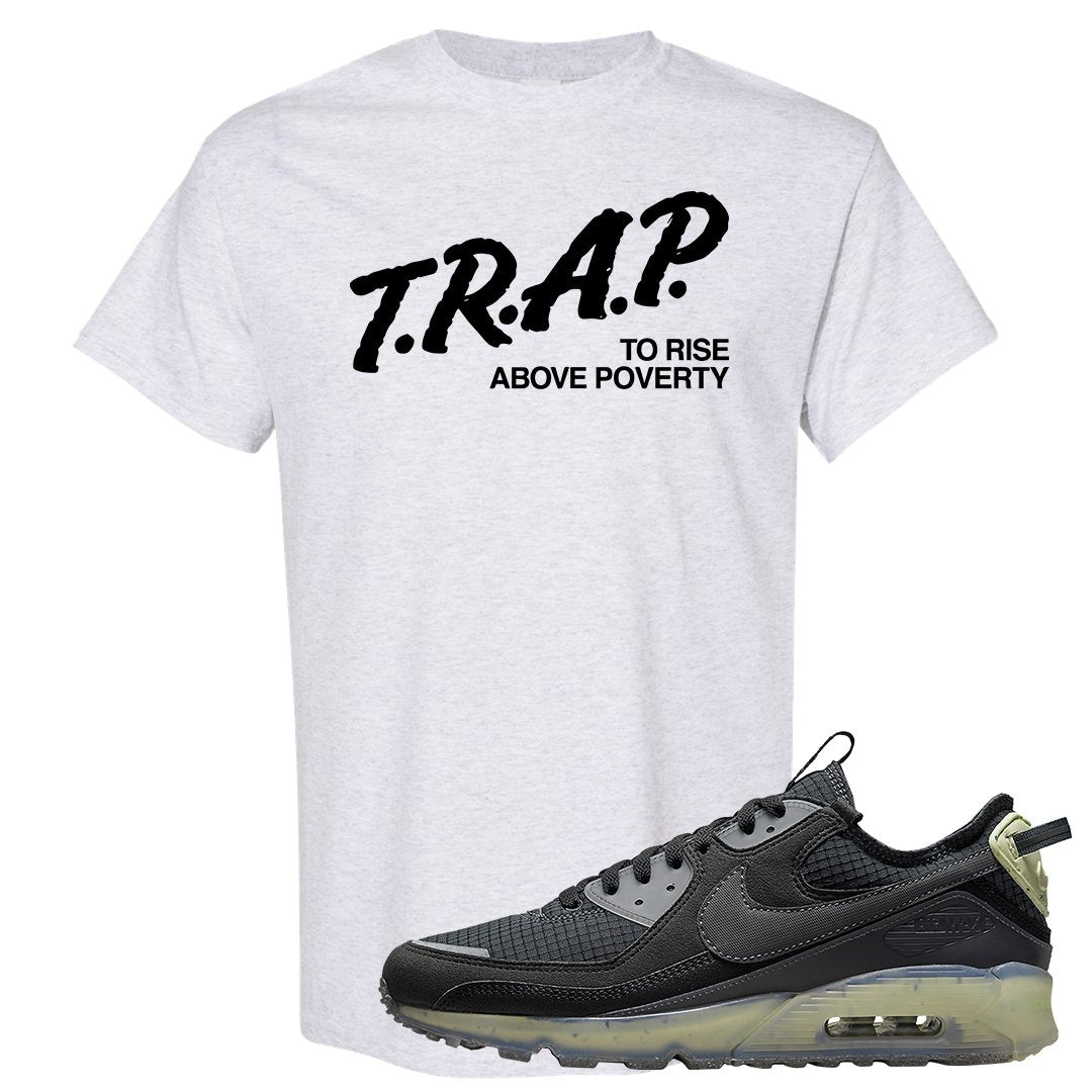 Terrascape Lime Ice 90s T Shirt | Trap To Rise Above Poverty, Ash