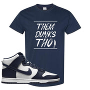 Midnight Navy High Dunks T Shirt | Them Dunks Tho, Navy