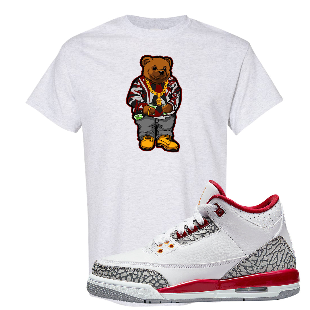 Cardinal Red 3s T Shirt | Sweater Bear, Ash