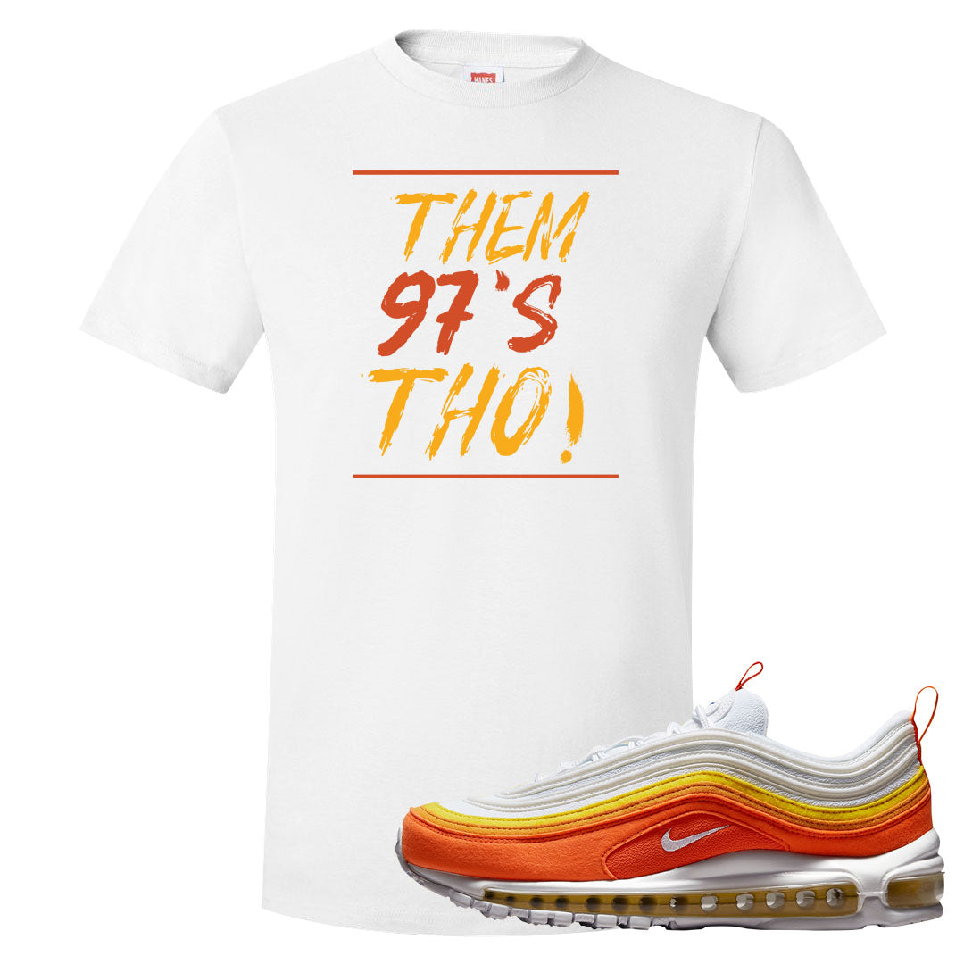 Club Orange Yellow 97s T Shirt | Them 97's Tho, White