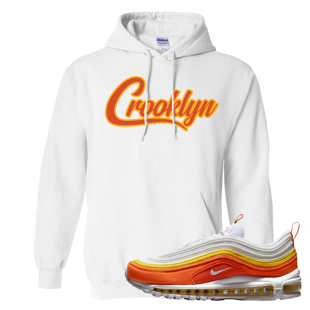 Club Orange Yellow 97s Hoodie | Crooklyn, White