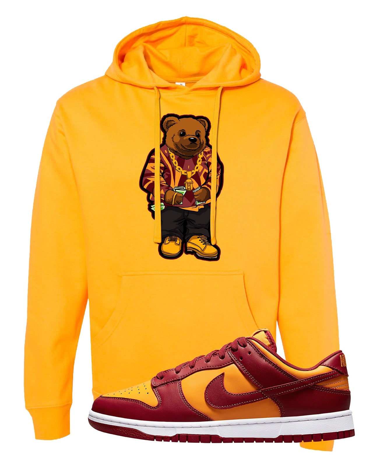 Midas Gold Low Dunks Hoodie | Sweater Bear, Gold