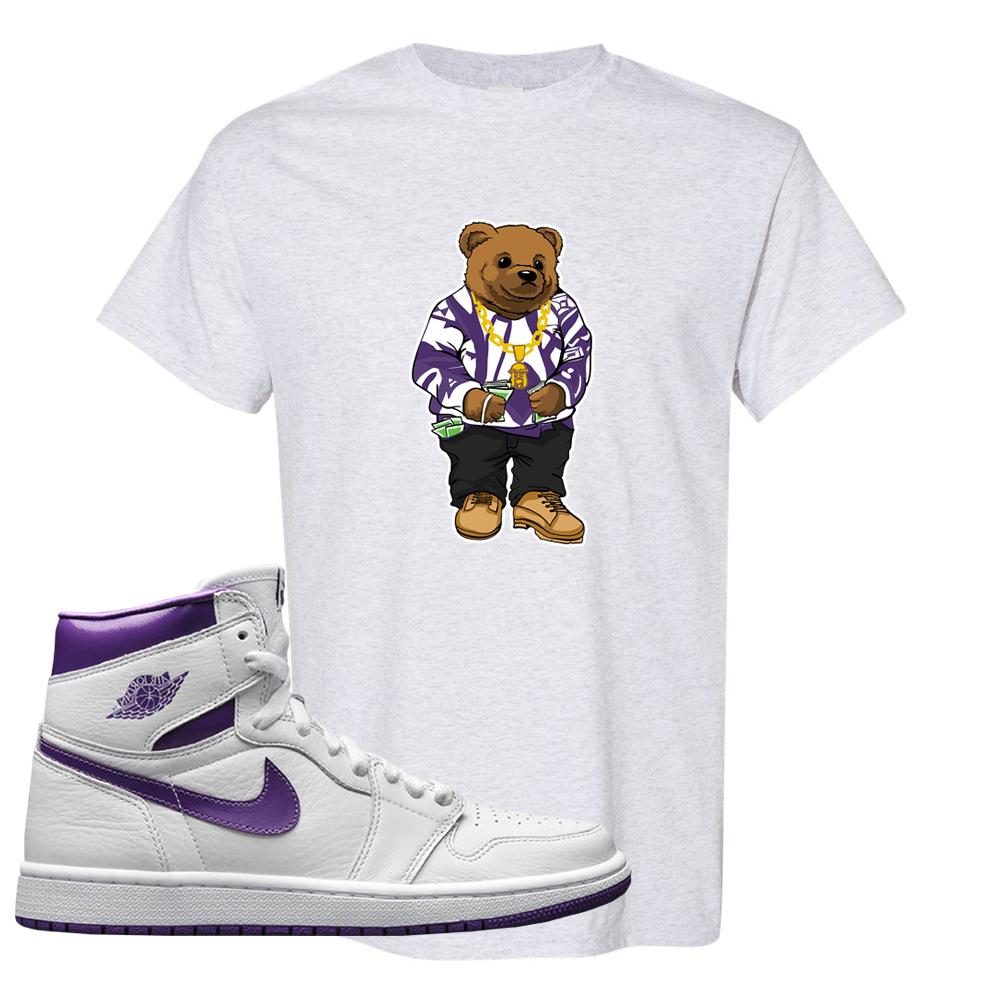 Air Jordan 1 Metallic Purple T Shirt | Sweater Bear, Ash