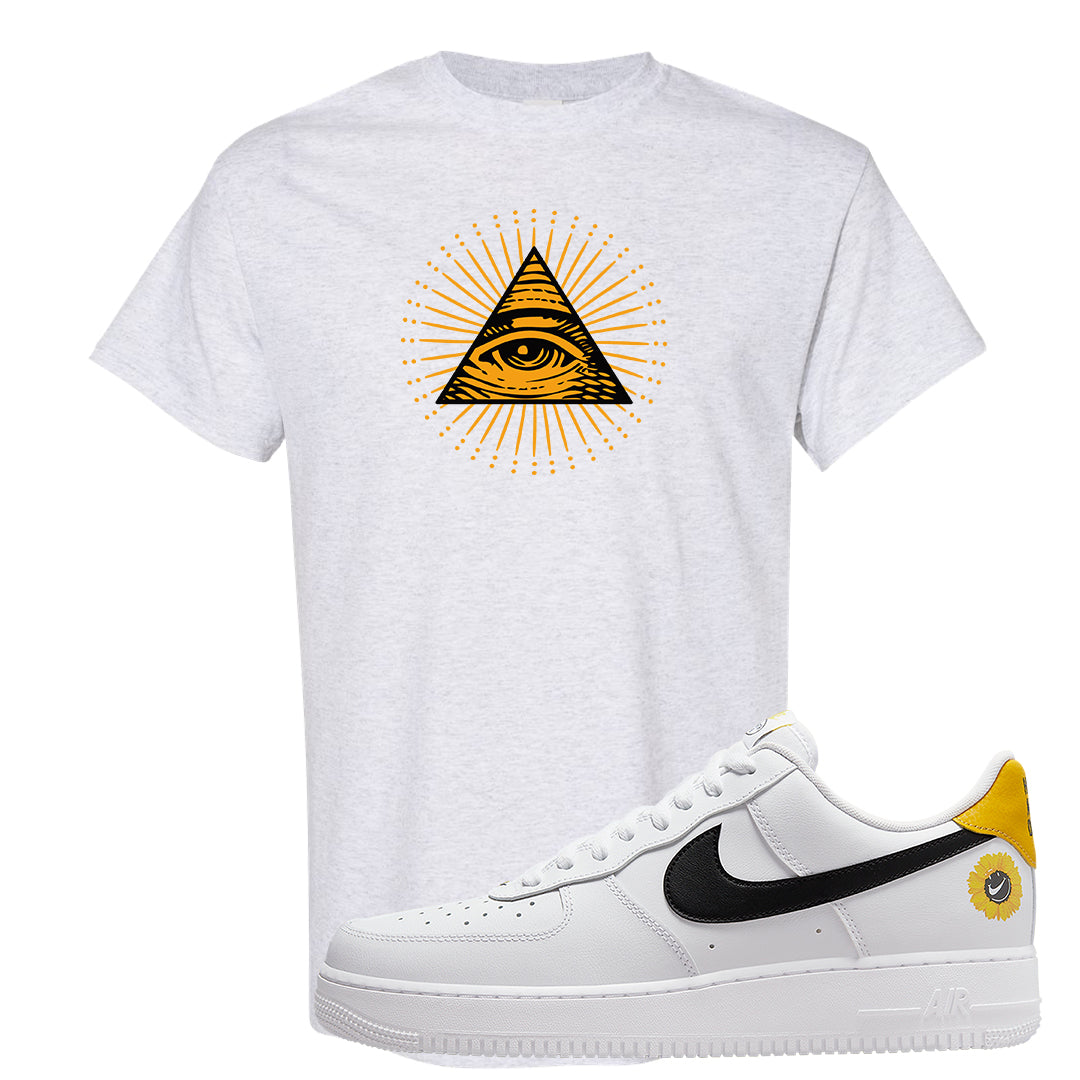 Have A Nice Day AF1s T Shirt | All Seeing Eye, Ash