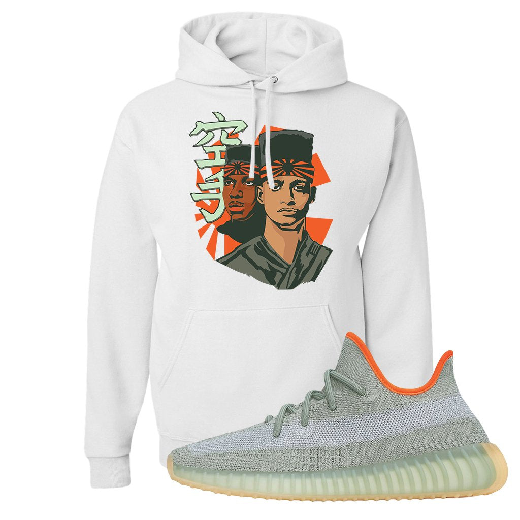 Yeezy 350 V2 Desert Sage Sneaker Pullover Hoodie | Kid N Karate | White