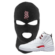 Twist White Red 12s Ski Mask | Coiled Snake, Black