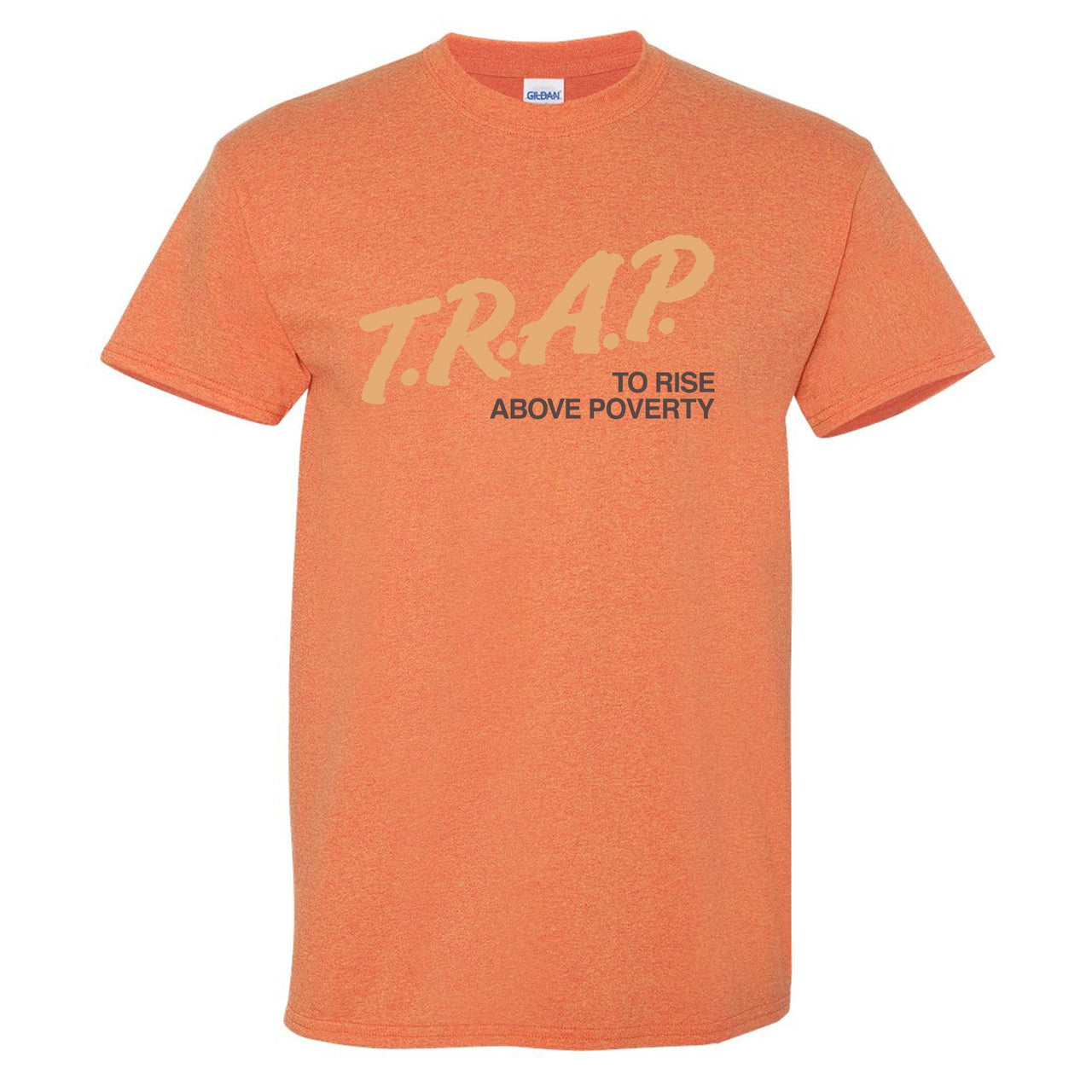 Clay v2 350s T Shirt | Trap To Rise Above Poverty, Heathered Sunset