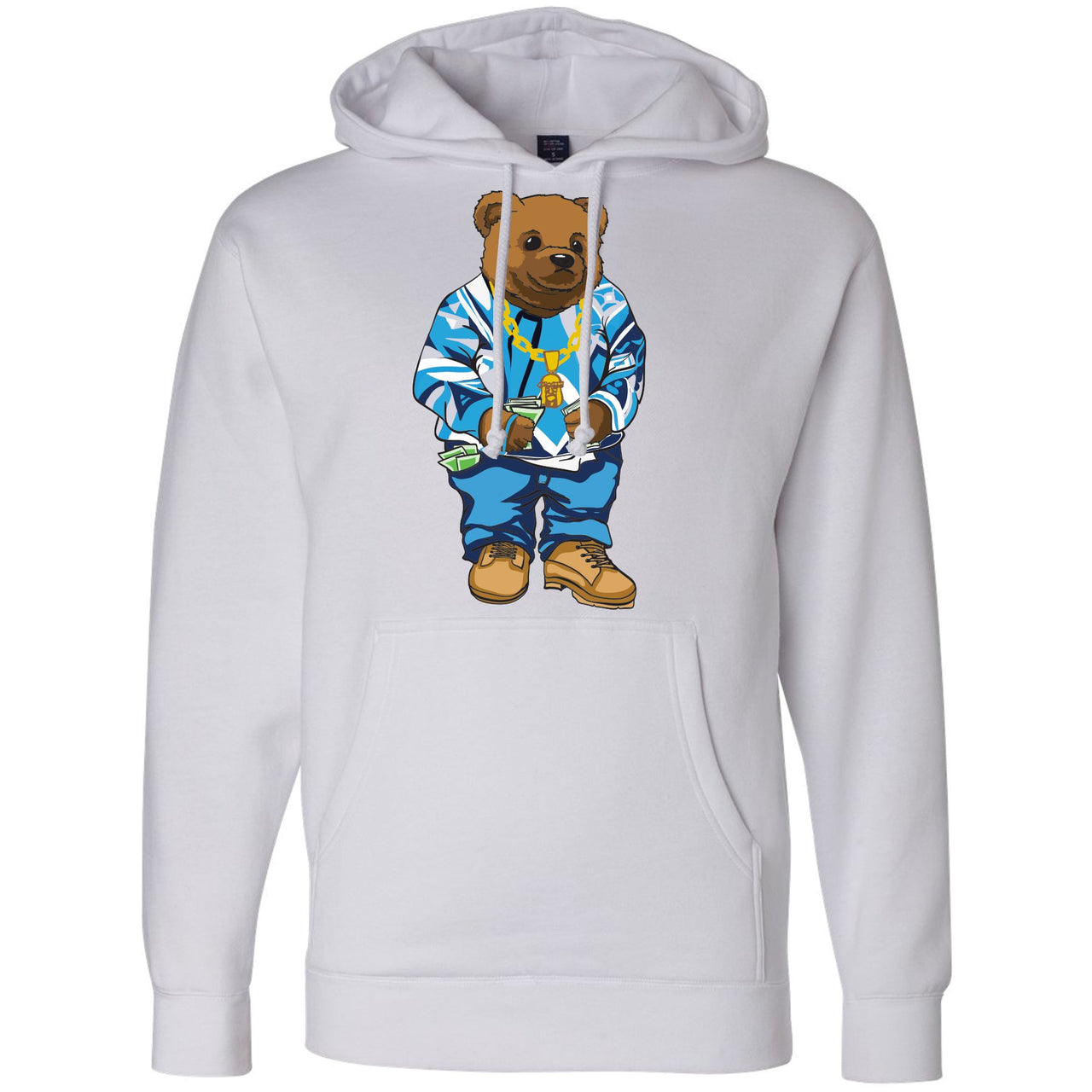 UNC All Star Pearl Blue 9s Hoodie | Sweater Bear, White
