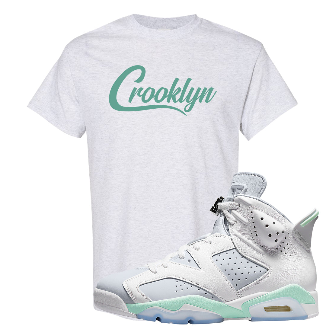 Mint Foam 6s T Shirt | Crooklyn, Ash