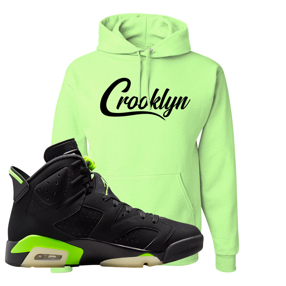 Electric Green 6s Hoodie | Crooklyn, Neon Green