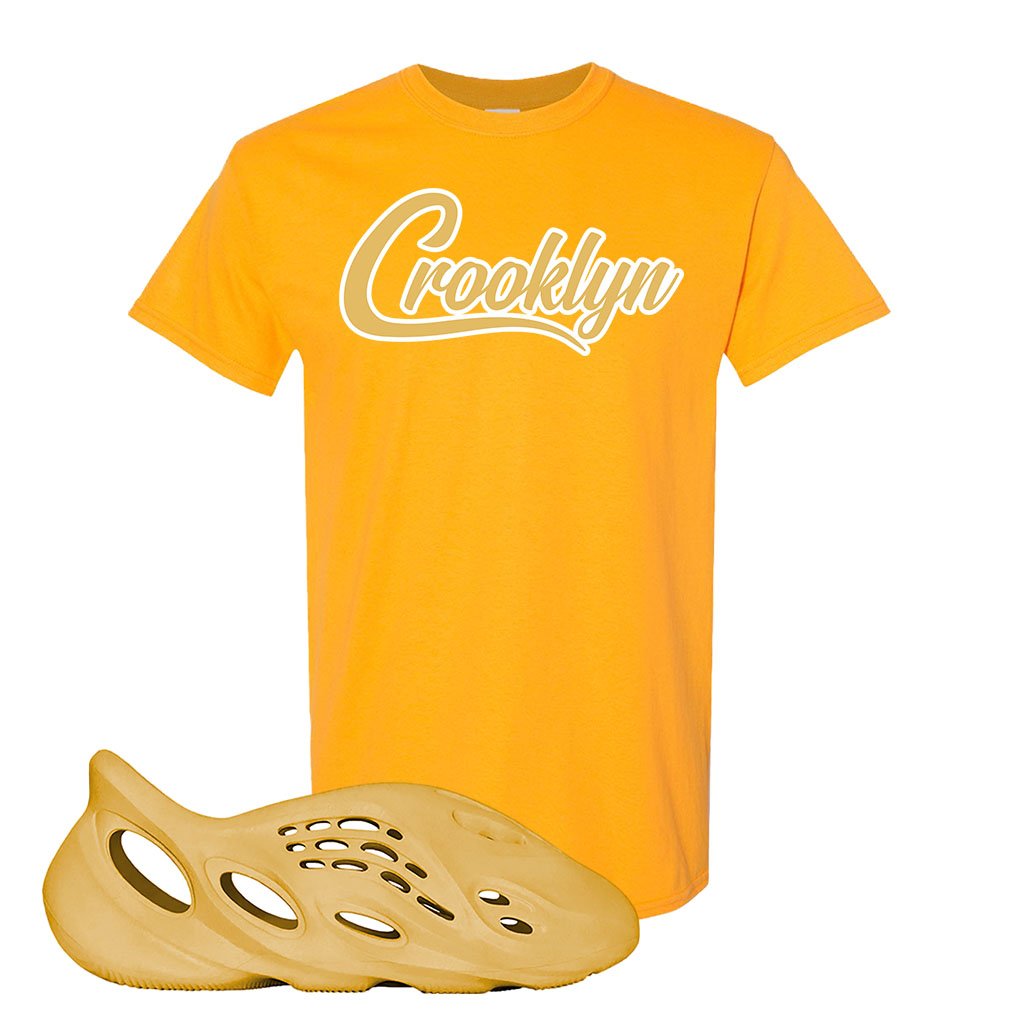 Yeezy Foam Runner Ochre T Shirt | Crooklyn, Gold