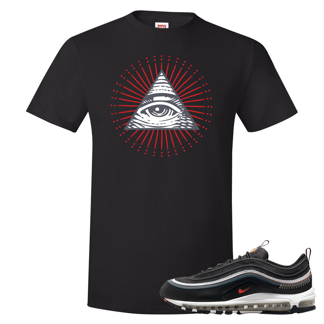 Alter and Reveal 97s T Shirt | All Seeing Eye, Black