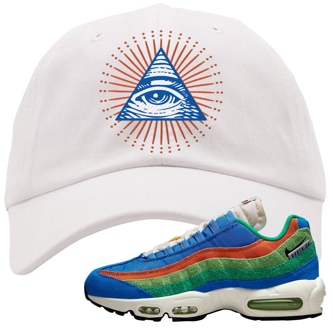Light Blue Green AMRC 95s Dad Hat | All Seeing Eye, White