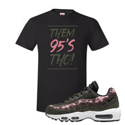 Olive Pink Camo 95s T Shirt | Them 95's Tho, Black