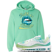 WMNS Air Max 98 Bubble Pack Sneaker Cool Mint Pullover Hoodie | Hoodie to match Nike WMNS Air Max 98 Bubble Pack Shoes | Talk is Cheap