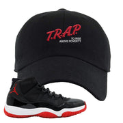Jordan 11 Bred Trap To Rise Above Poverty Black Sneaker Hook Up Dad Hat