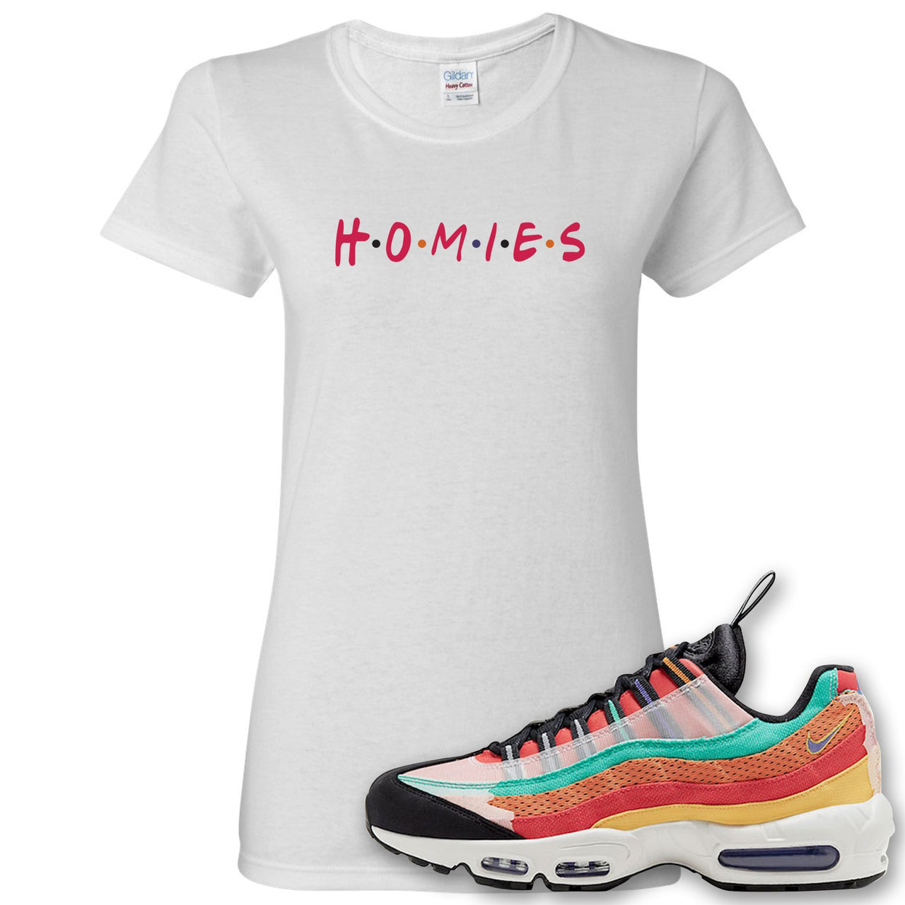 Air Max 95 Black History Month Sneaker White Women's T Shirt | Women's Tees to match Nike Air Max 95 Black History Month Shoes | Homies