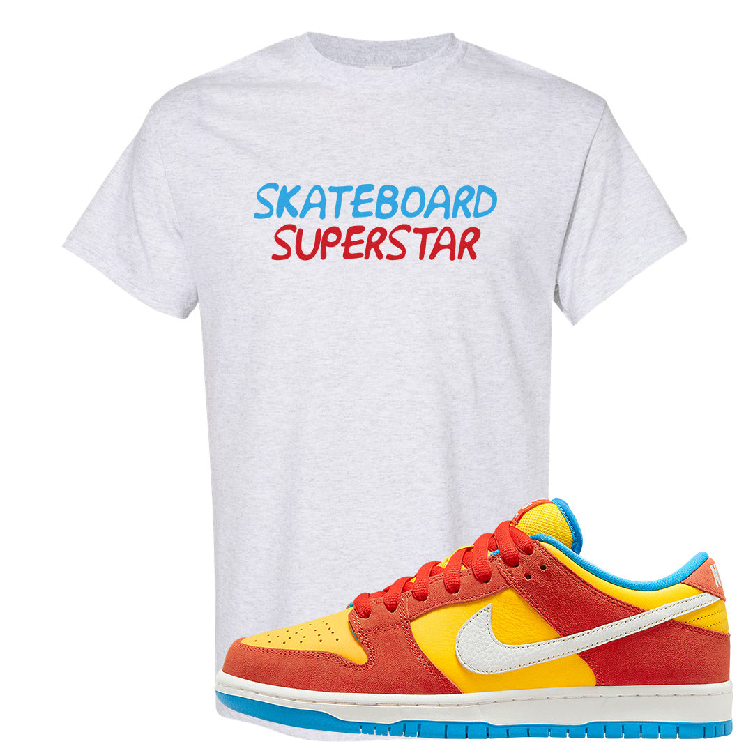 Habanero Red Gold Blue Low Dunks T Shirt | Skateboard Superstar, Ash