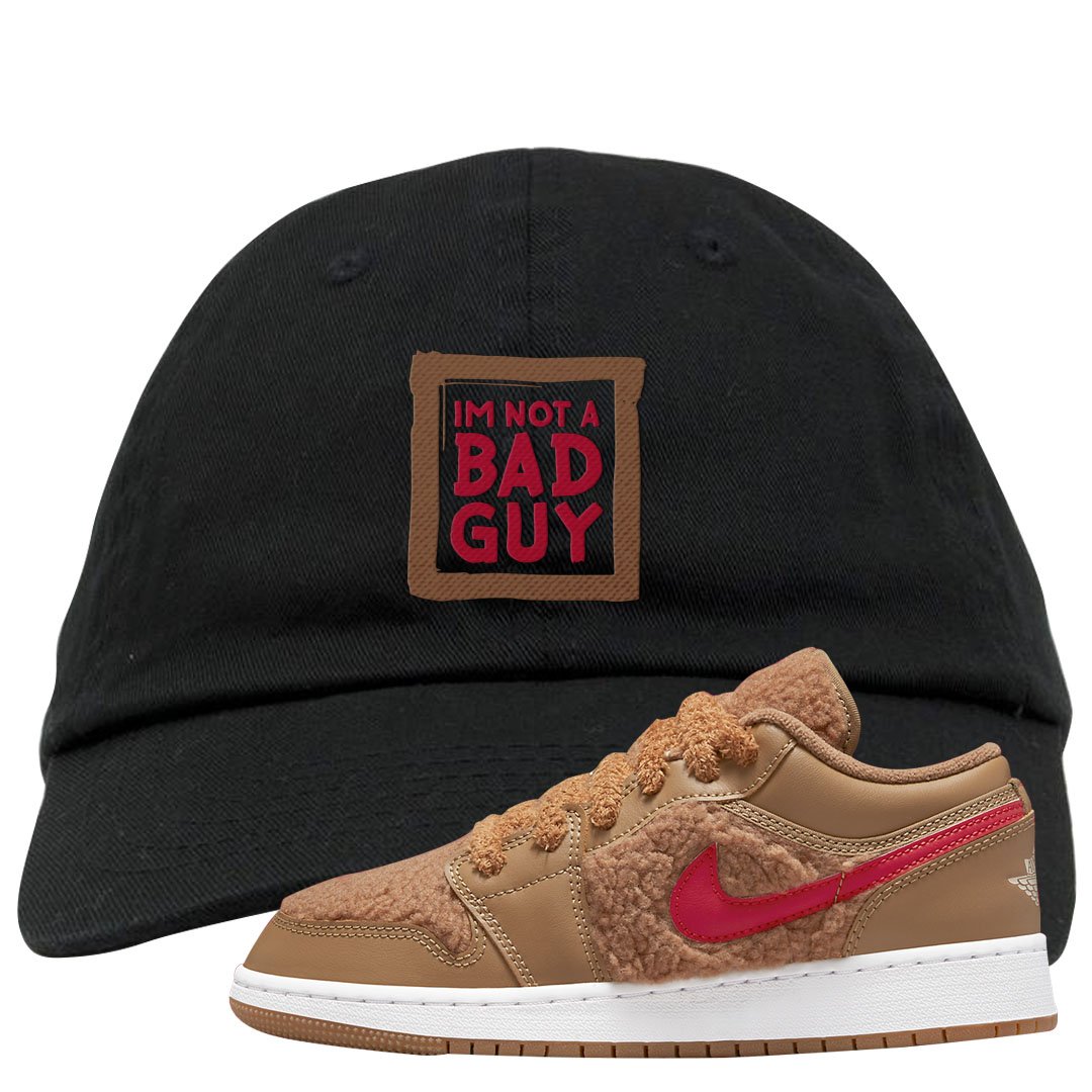 Teddy Bear Low 1s Dad Hat | I'm Not A Bad Guy, Black