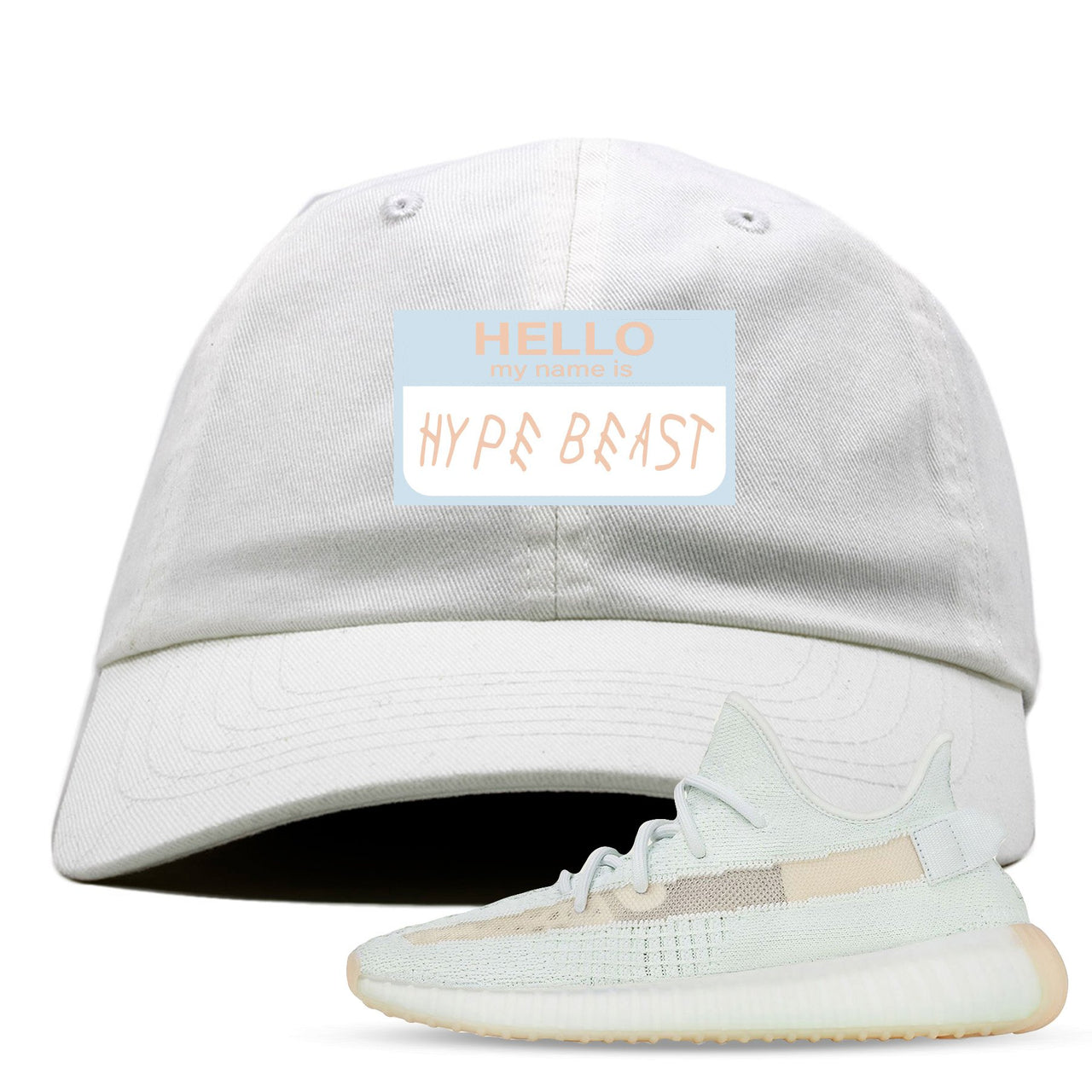 Hyperspace 350s Dad Hat | Hello My Name Is Hype Beast Woe, White